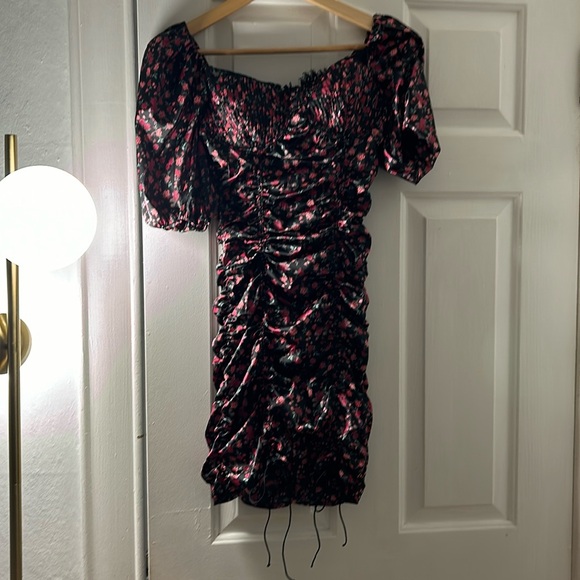 For Love And Lemons Dresses & Skirts - For Love & Lemons Black/Pink Rose Dress